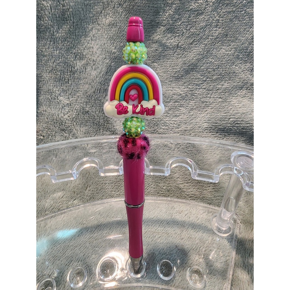 Be‎ Kind Rainbow Beaded Pen Unique Decorative Office Desk School Supply